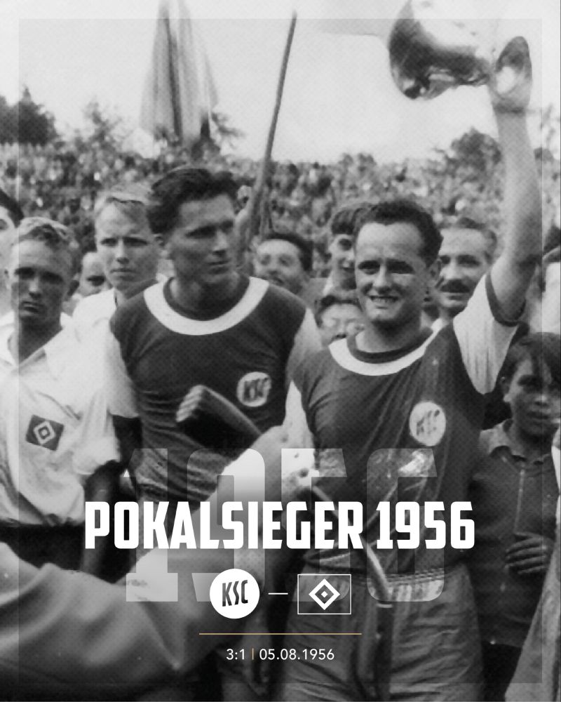 Grafik zum Pokalsieg 1969: KSC gewinnt 3:1 gegen den HSV