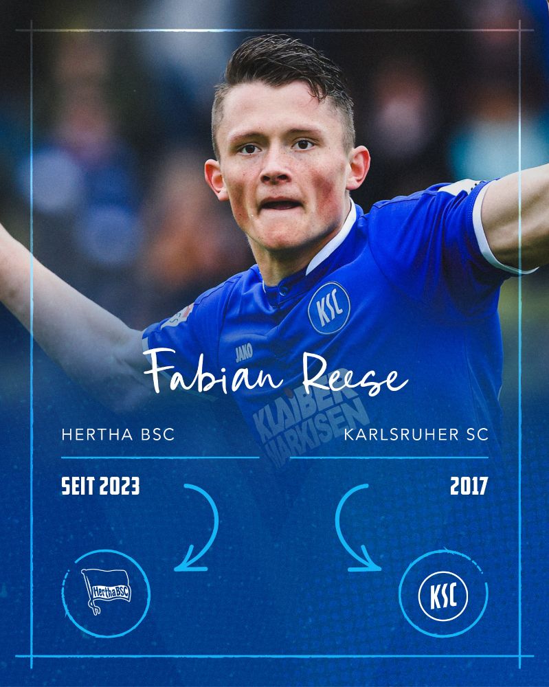Gemeinsamer Spieler Hertha BSC - KSC: Fabian Reese
