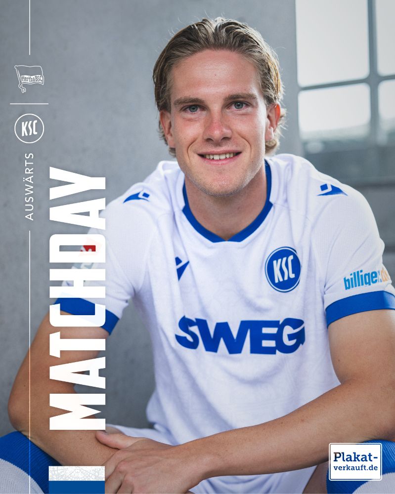 Matchday-Grafik mit David Herold: Hertha BSC - KSC
