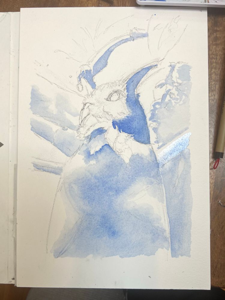 Shadows painted in for the judgmental owl 