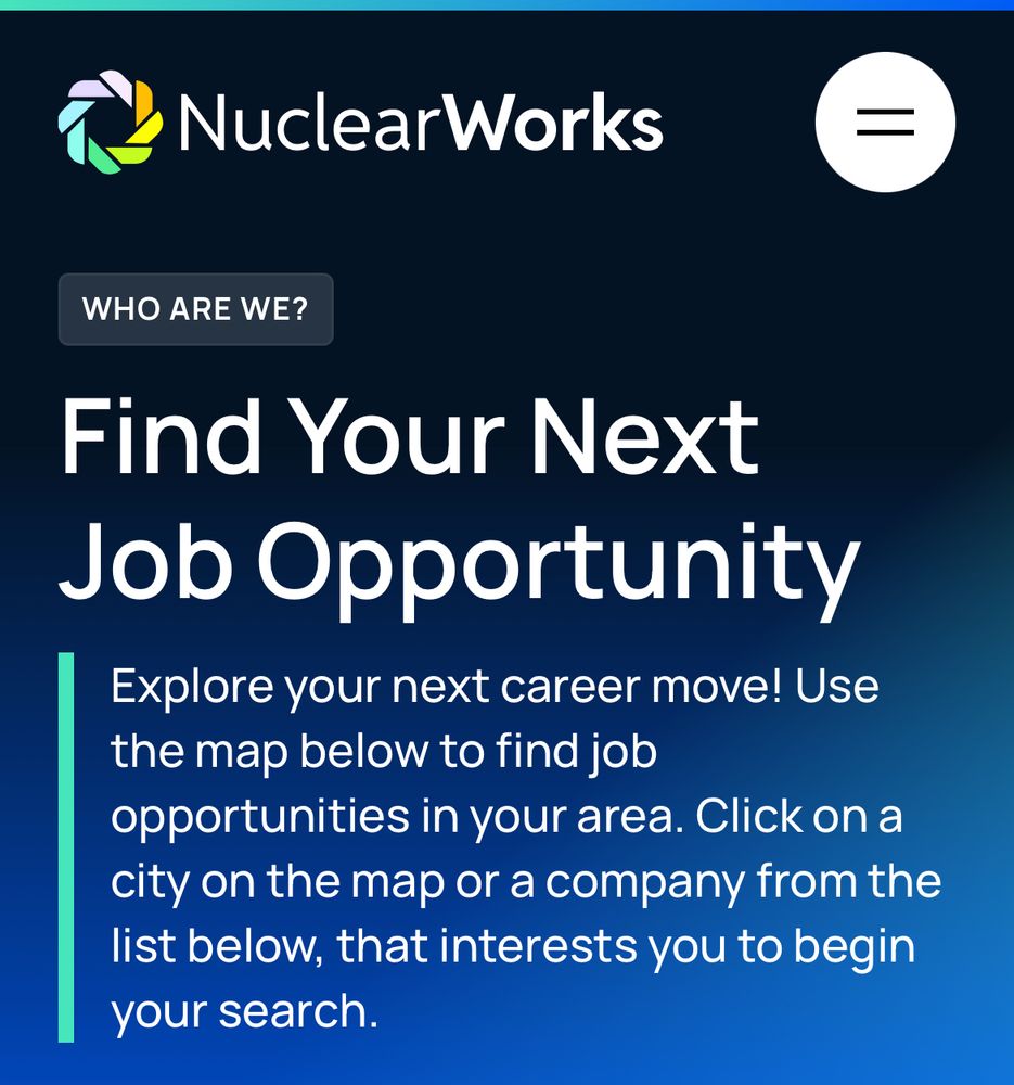 Image of job search website by Nuclear Energy Institute. 