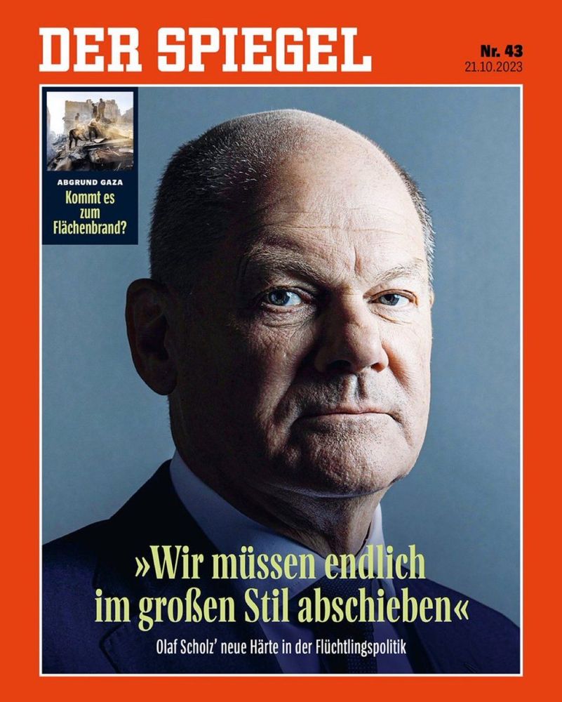 Spiegel cover with Scholz saying 