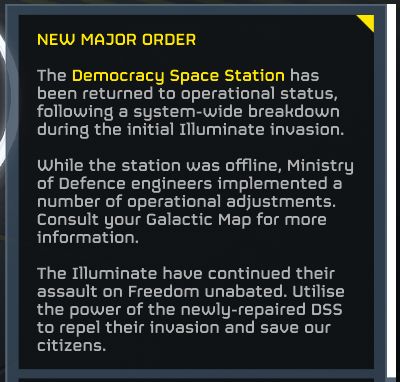 Major order summary, courtesy of Helldivers 2 Discord.