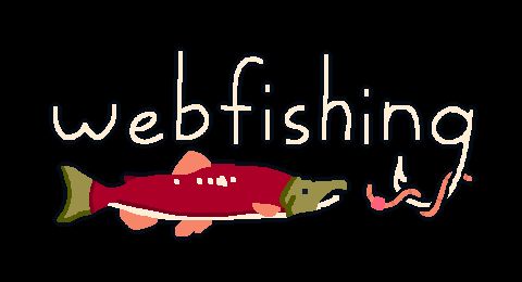 The logo for the game WEBFISHING