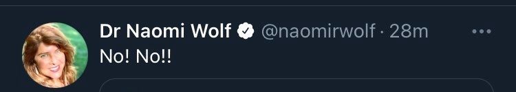 Naomi Wolf's "No! No!!" tweet