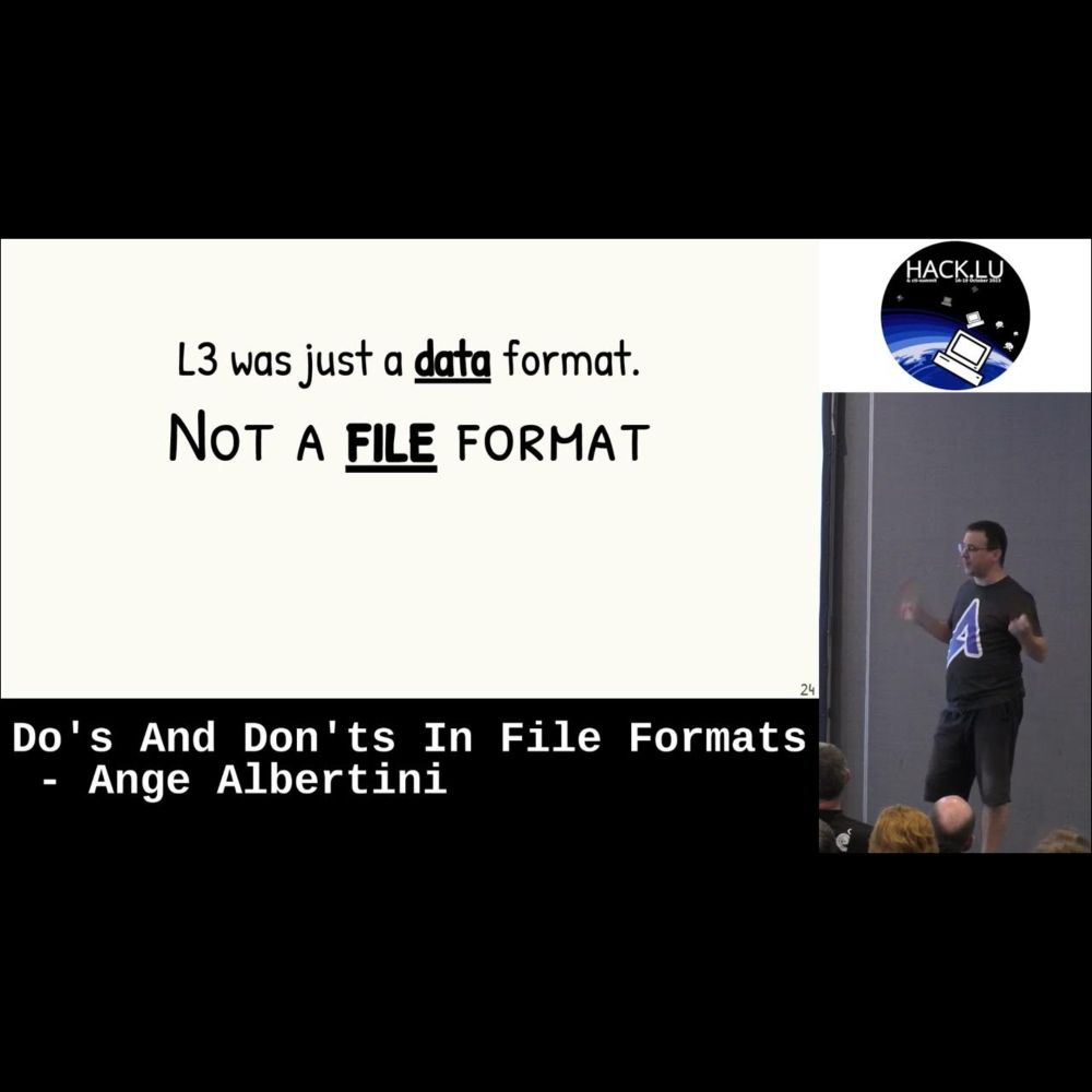 Hack.lu 2023: Do's And Don'ts In File Formats - Ange Albertini