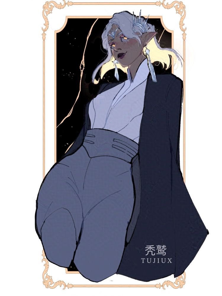 half body illustration of a character