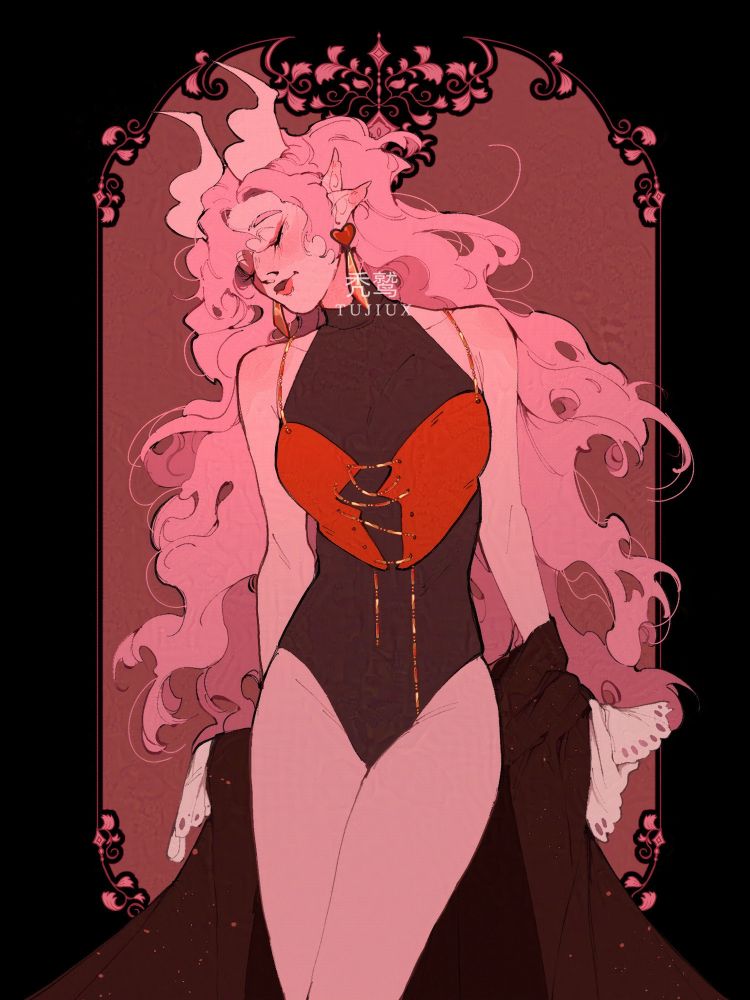 darling cupid poses with a broken heart vest over her leotard