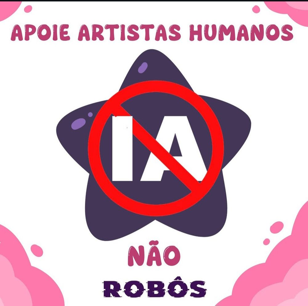 Campanha:
Apoie Artistas Humanos
Não Robôs

No centro da imagem, uma estrela escura com IA no meio e um sinal de proibido por cima 