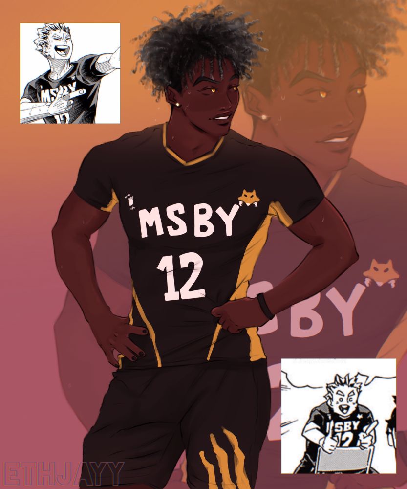 Black version of Bokuto Kotaro from Haikyuu