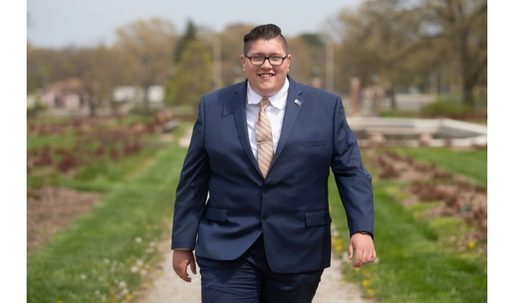 Fat young Republican shithead with Nazi haircut