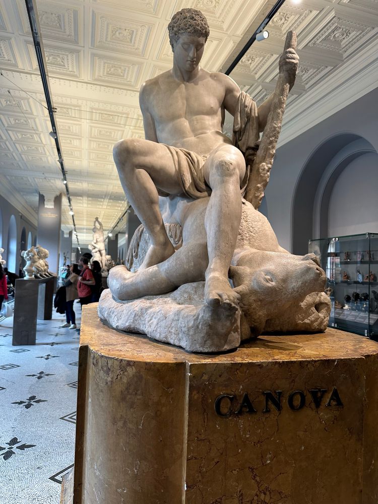 Thesius having killed the Minotaur. 