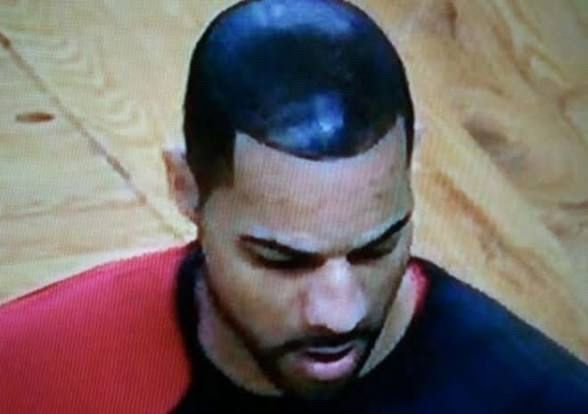 Photo of spray-on hair on the head of Carlos Boozer, then of the Chicago Bulls