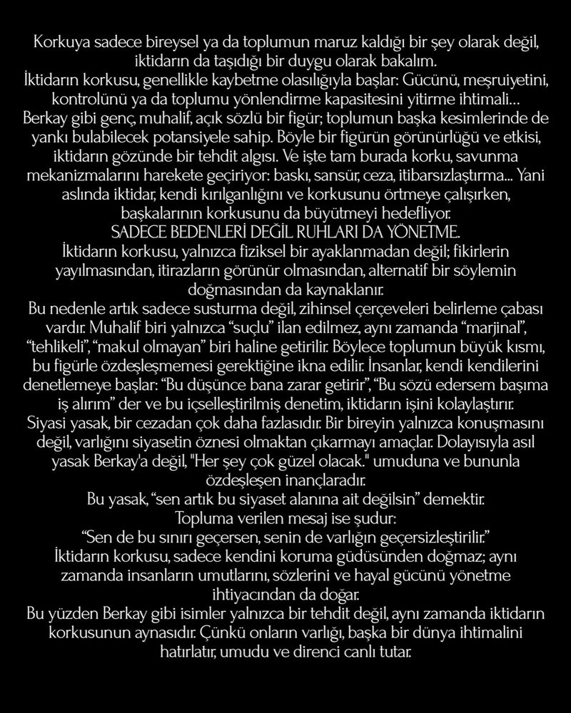 berkay gezgin'e siyasi yasak talebi