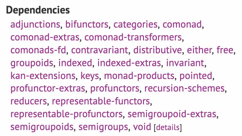 Dependencies

adjunctions, bifunctors, categories, comonad, comonad-extras, comonad-transformers, comonads-fd, contravariant, distributive, either, free, groupoids, indexed, indexed-extras, invariant, kan-extensions, keys, monad-products, pointed, profunctor-extras, profunctors, recursion-schemes, reducers, representable-functors, representable-profunctors, semigroupoid-extras, semigroupoids, semigroups, void [details]