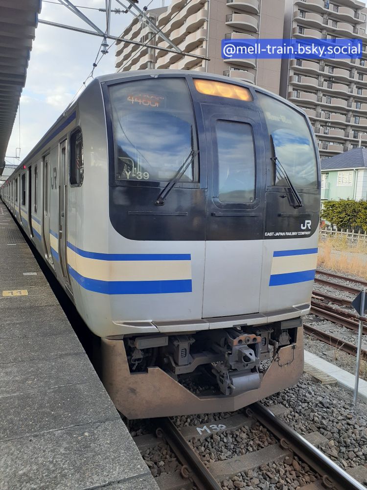 2023年1月6日　君津駅にて　E217系Y-39