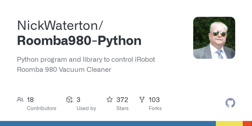 GitHub - NickWaterton/Roomba980-Python: Python program and library to control iRobot Roomba 980 Vacuum Cleaner