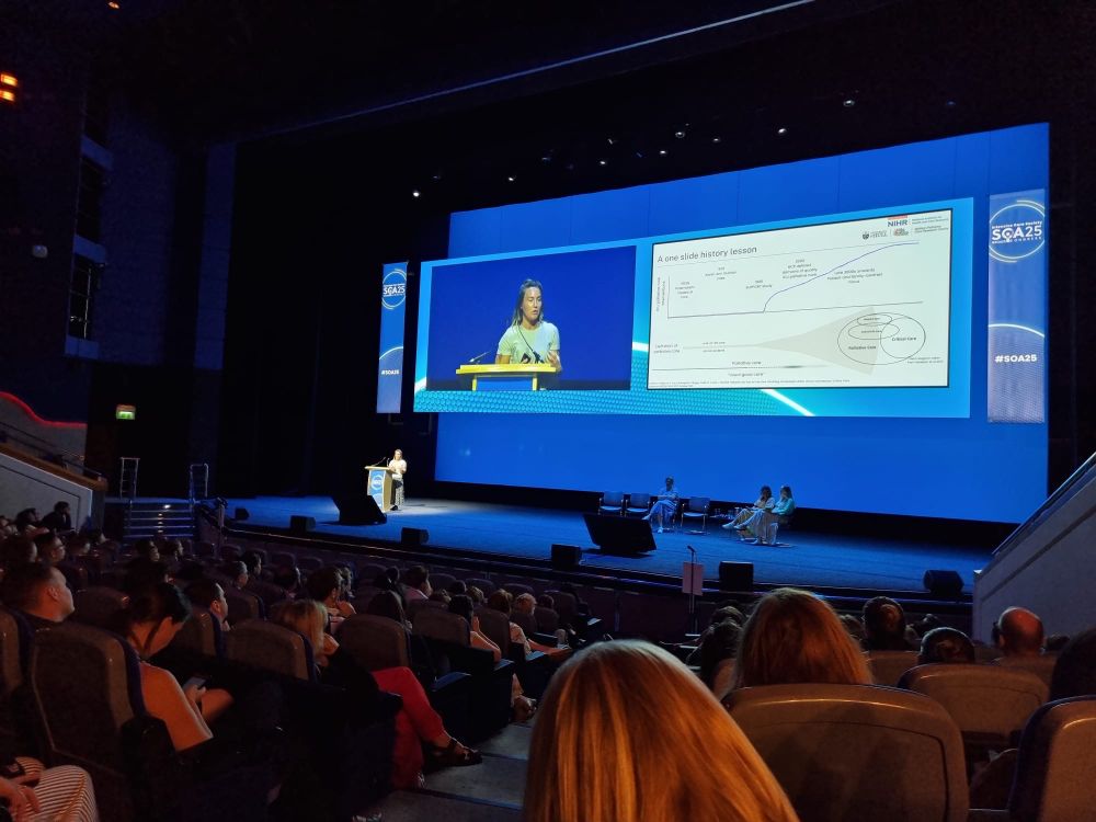 Stephanie presenting at the Intensive Care Society Conference 