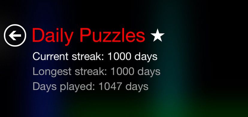 Current streak playing Flow: 1000 days 