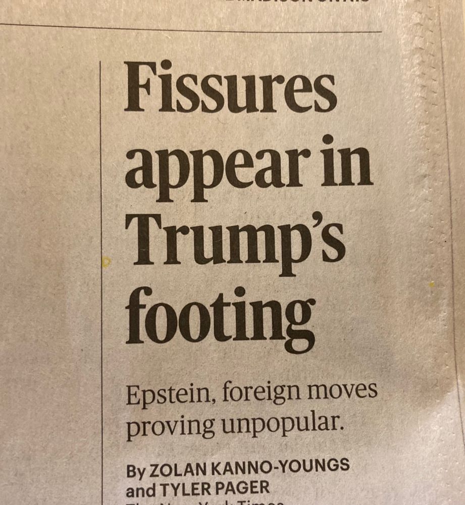 Star Tribune headline: Fissures appear in Trump’s footing