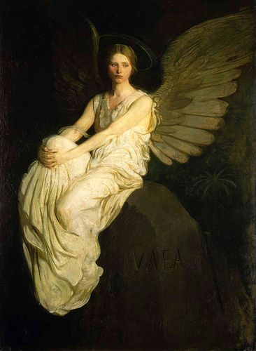 Winged Figure Seated Upon a Rock