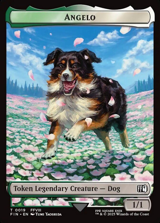 Angelo
Token Legendary Creature — Dog

1/1
Illustrated by Yumi Yaoshida