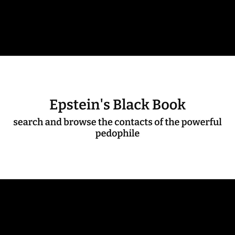 Epstein's black book