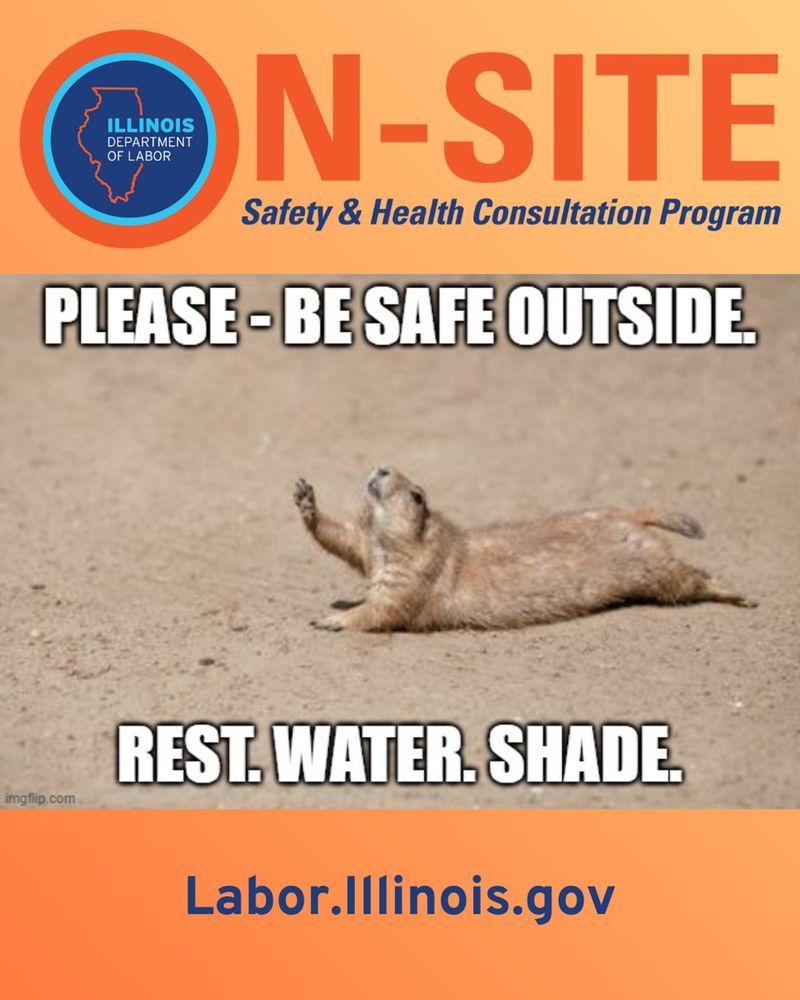 please - be safe outside. rest. water. shade.
