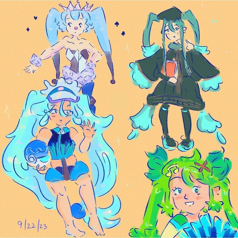 Project Voltage Mikus Clown, Bug, Water and Grass inspired designs 
