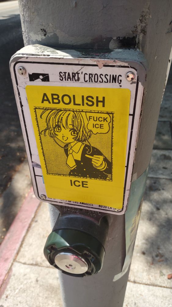 Anime girl saying "abolish ICE"