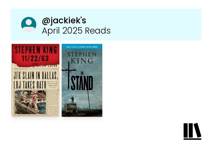 The covers of the two books I read this month.