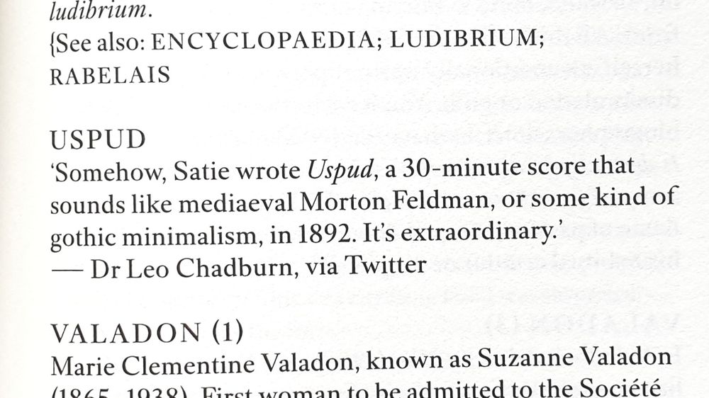 Quoted Tweet: "Somehow, Satie wrote 'Uspud', a 30-minute score that sounds like mediaeval Morton Feldman, or some kind of gothic minimalism, in 1892. It's extraordinary."