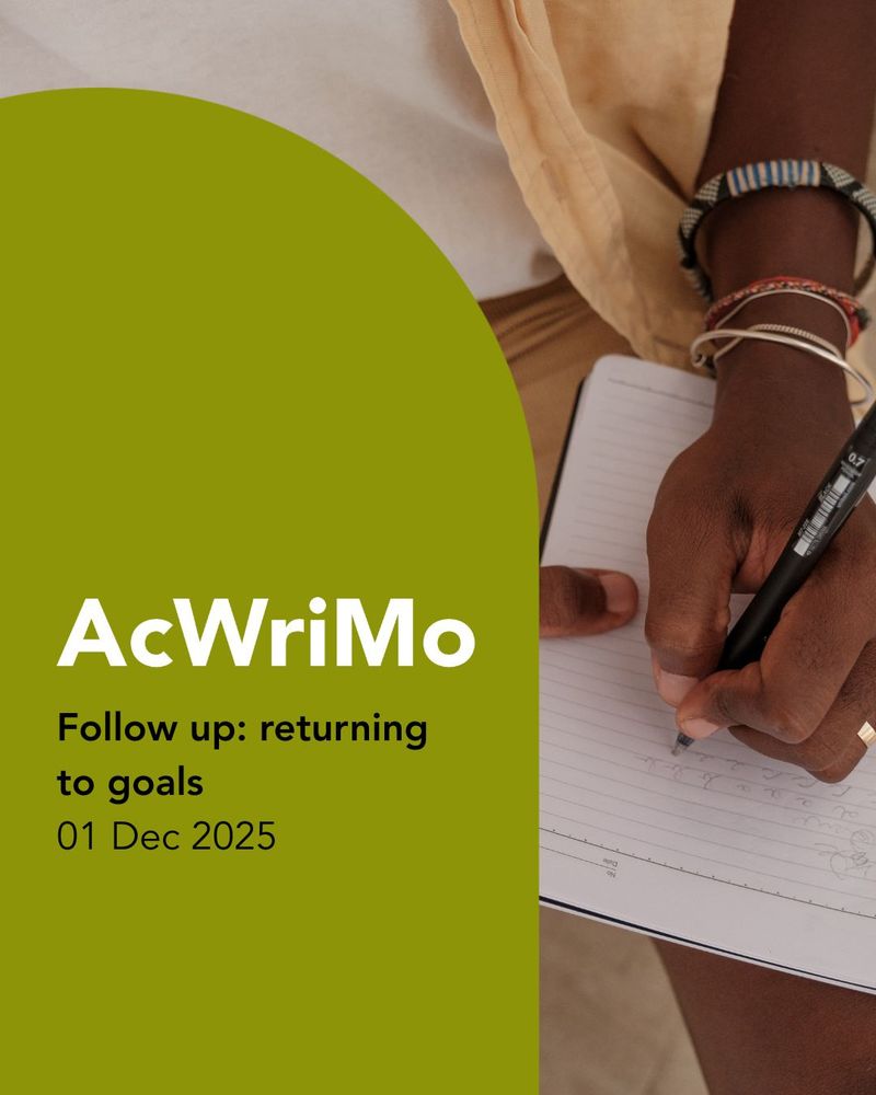 AcWriMo Follow up: returning to goals 01 December 2025 