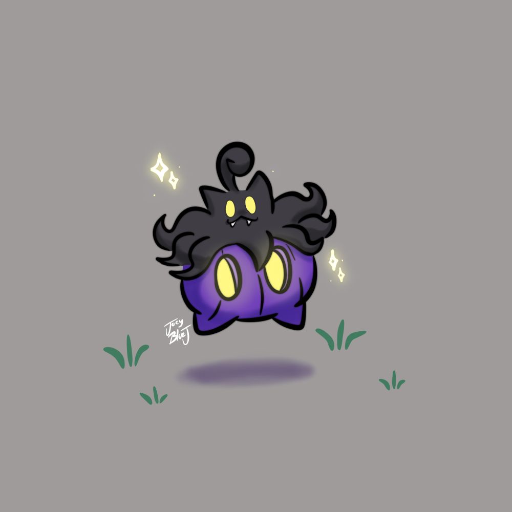 Drawing of a Shiny Pumpkaboo from Pokemon 