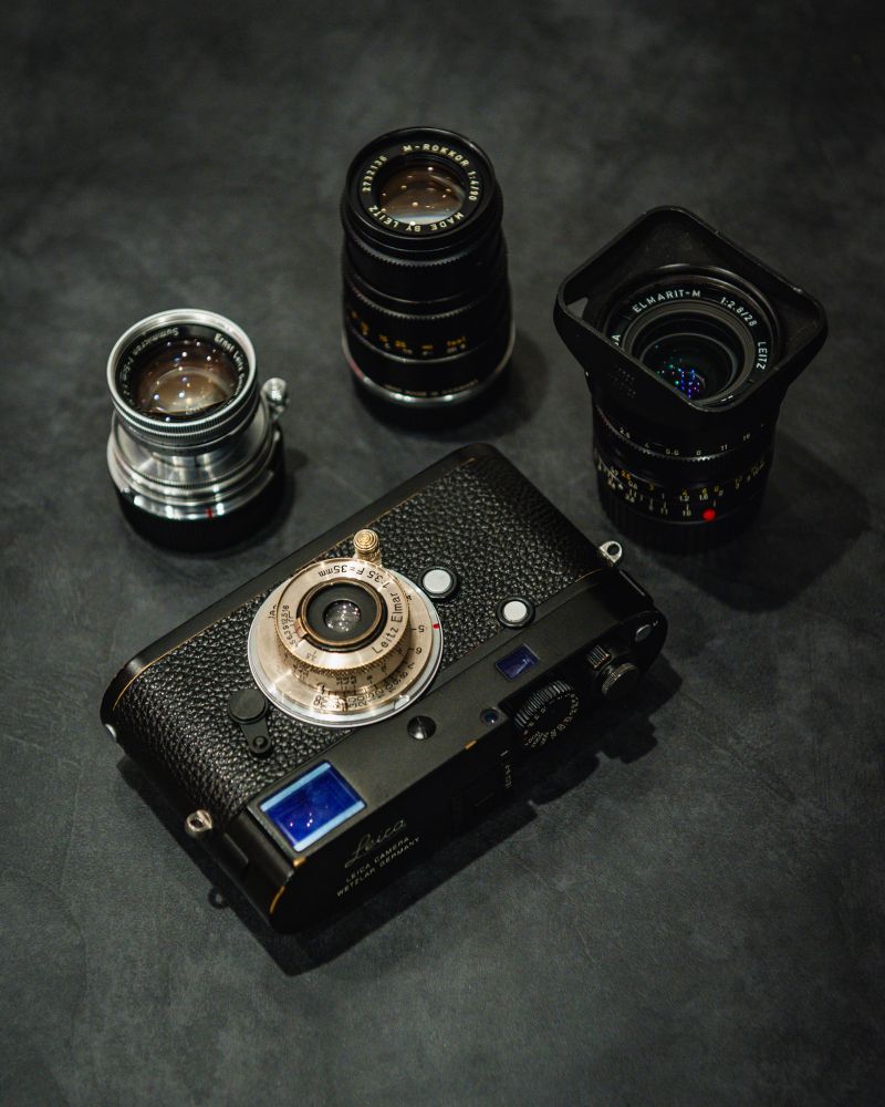 Leica M-P typ240
elmar 3.5cm
summicron 50mm 1st
elmarit 28mm 3rd
m rokkor 90mm