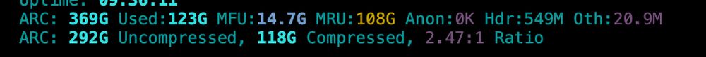 a screenshot of my zfs arc stats