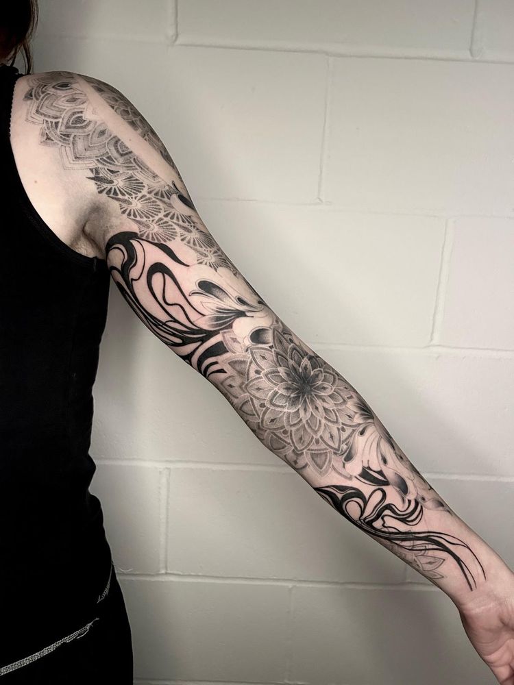 My wip sleeve tattoo 
