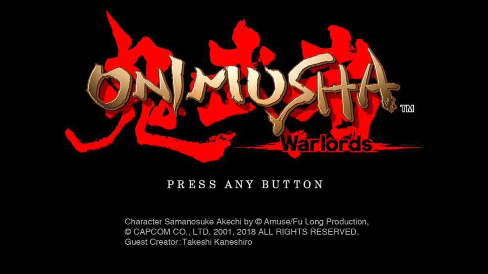 Onimusha title screen