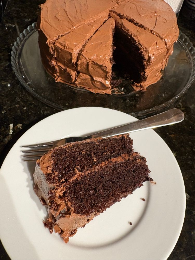Chocolate cake with orange zest