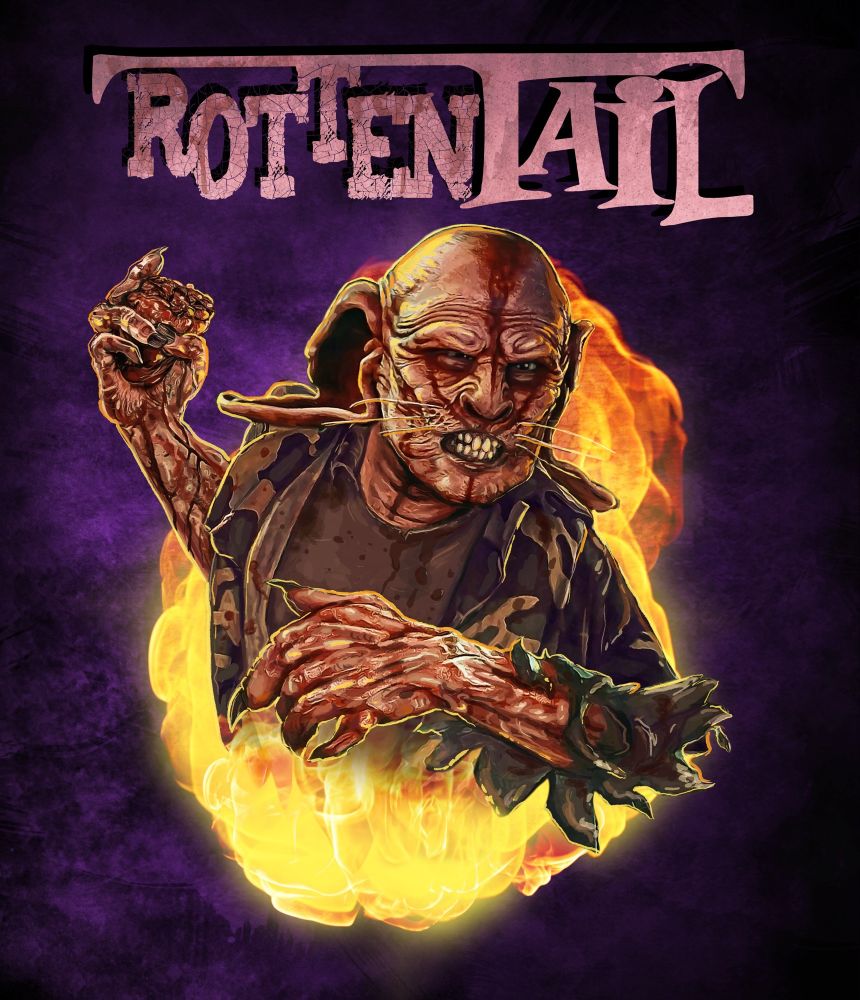 A Blu-ray variant cover Josh painted for the movie Rottentail