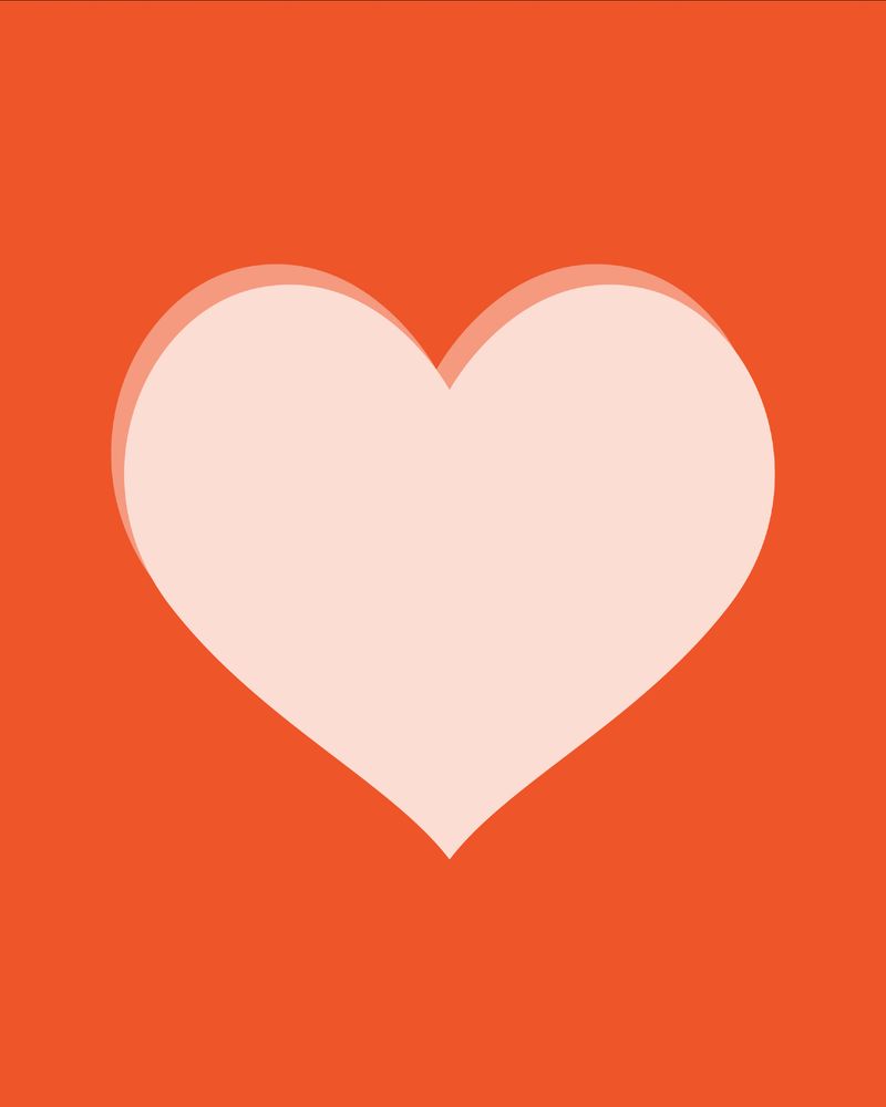 Orange heart from Together with Refugee campaign