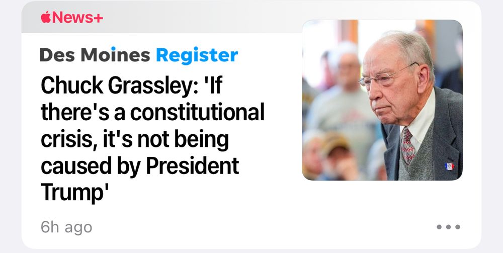 Iowa senator chuck grassley says if there’s a constitutional crisis it’s not being caused by President Trump, and he believes Trump will act in good faith in the case of the Maryland man who was sent to CECOT prison in El Salvador by mistake.