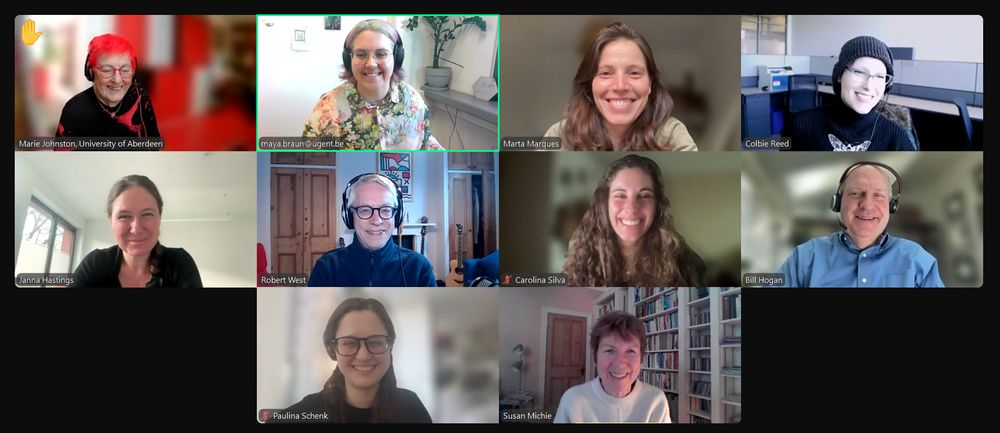 A screenshot of the zoom meeting with 10 attendees.