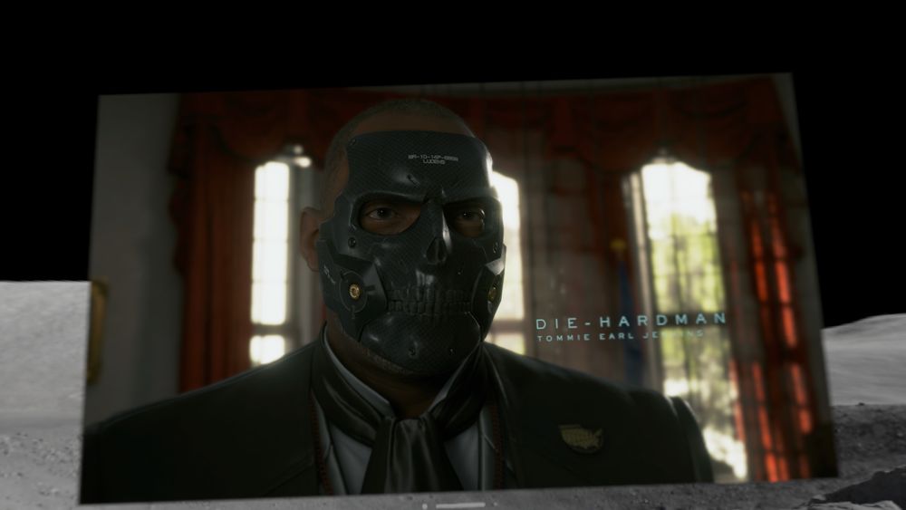 Screen shot of Death Stranding running on a Mac via Mac Virtual Display inside Apple Vision Pro.