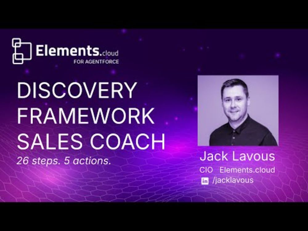 Agentforce : Discovery Framework Sales Coach : 26 steps, 5 actions