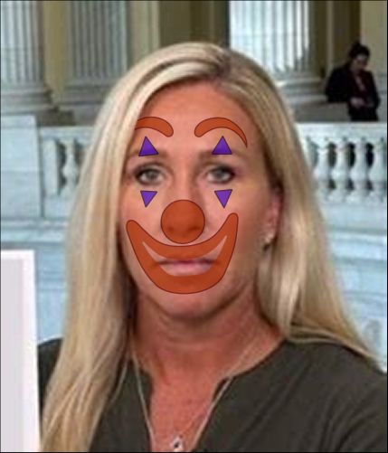 mosCOW marge (greene) with photoshopped clown face