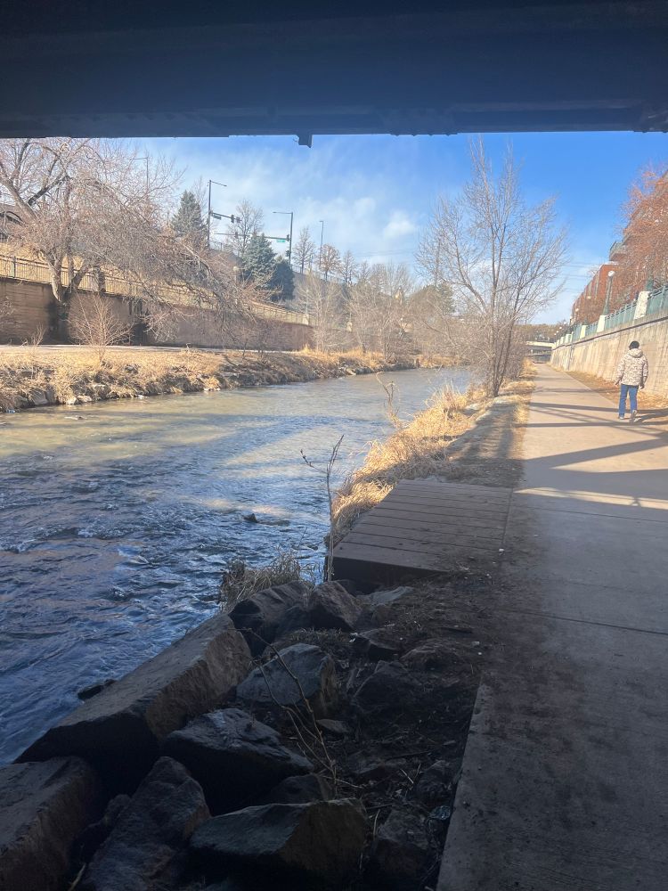 Walking trail along a lovely creek