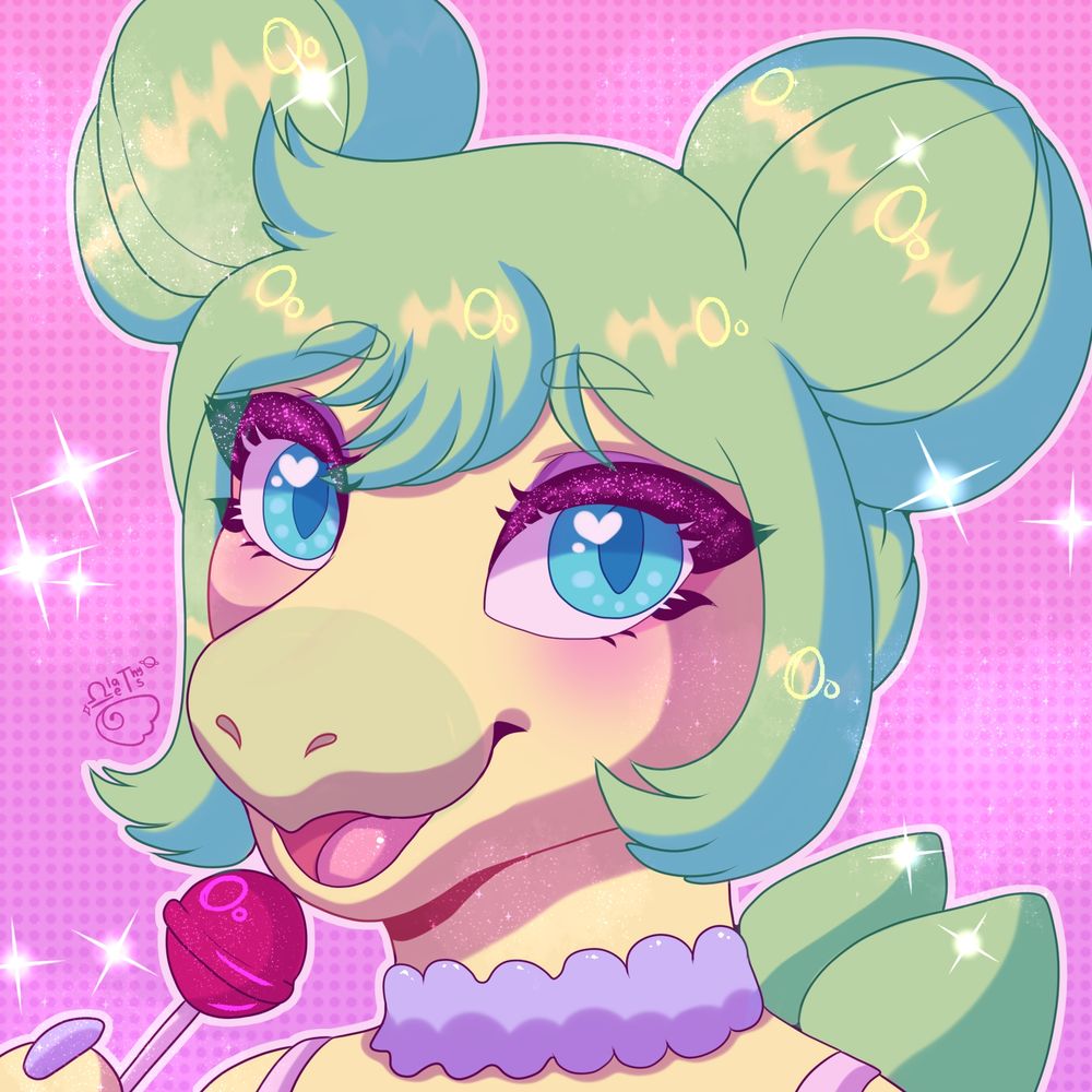 Stella (from Goodbye Volcano High) icon comm by ‪@//alaethys.bsky.social‬ !!