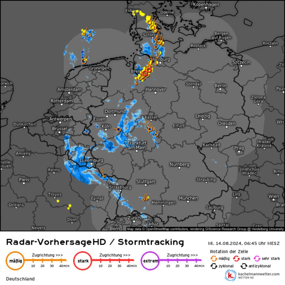 RadarHD-Stormtracking - Erkennung von Gewittern und Unwettern | kachelmann.