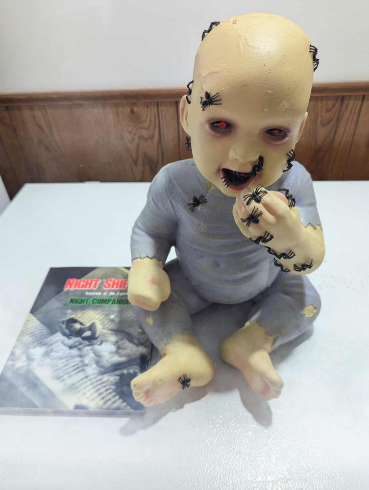 Spider Baby doll. 
I was assured it was not haunted when I bought it.